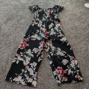 Floral Black Jumpsuit